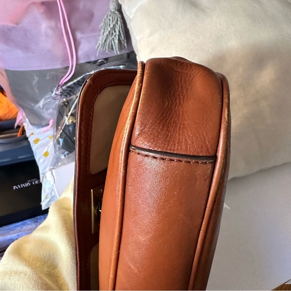 FOSSIL BROWN GENUINE LEATHER
FLAP X-BODY MESSENGER/SHOULDER/HANDBAG PURSE - Picture 8 of 13